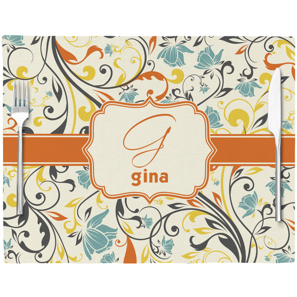 Swirly Floral Placemat with Props