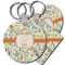 Swirly Floral Plastic Keychain (Personalized)
