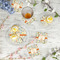 Swirly Floral Plastic Party Appetizer & Dessert Plates - In Context
