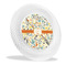 Swirly Floral Plastic Party Dinner Plates - Main/Front