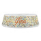 Swirly Floral Plastic Pet Bowls - Large - FRONT