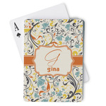 Swirly Floral Playing Cards (Personalized)