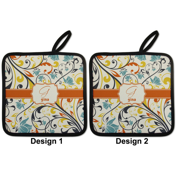 Swirly Floral Pot Holders - Set of 2 APPROVAL