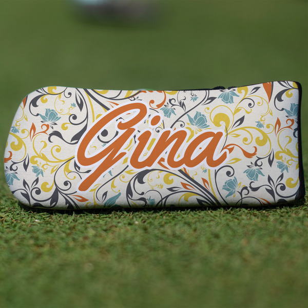 Custom Swirly Floral Blade Putter Cover (Personalized)