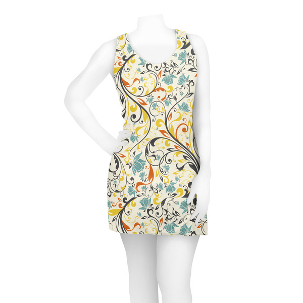 Swirly Floral Racerback Dress - On Model - Front