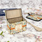 Swirly Floral Recipe Box - Full Color - In Context