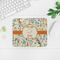 Swirly Floral Rectangular Mouse Pad - LIFESTYLE 2