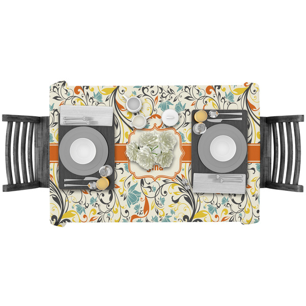 Swirly Floral Rectangular Tablecloths - LIFESTYLE