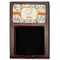 Swirly Floral Red Mahogany Sticky Note Holder - Flat