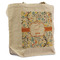 Swirly Floral Reusable Cotton Grocery Bag - Front View