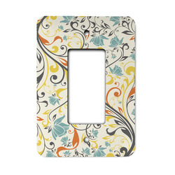 Swirly Floral Rocker Style Light Switch Cover (Personalized)