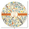 Swirly Floral Round Area Rug - Size