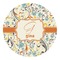 Swirly Floral Round Decal