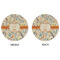 Swirly Floral Round Linen Placemats - APPROVAL (double sided)