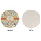 Swirly Floral Round Linen Placemats - APPROVAL (single sided)