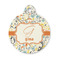 Swirly Floral Round Pet Tag