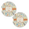 Swirly Floral Sandstone Car Coasters - Set of 2