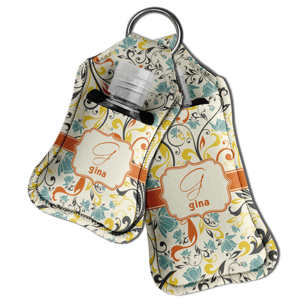 Swirly Floral Sanitizer Holder Keychain - Both in Case (PARENT)