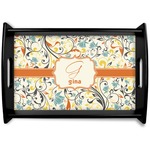 Swirly Floral Wooden Tray (Personalized)