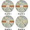 Swirly Floral Set of Lunch / Dinner Plates (Approval)