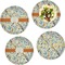 Swirly Floral Set of Lunch / Dinner Plates