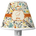 Swirly Floral Shade Night Light (Personalized)