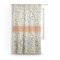 Swirly Floral Sheer Curtain With Window and Rod