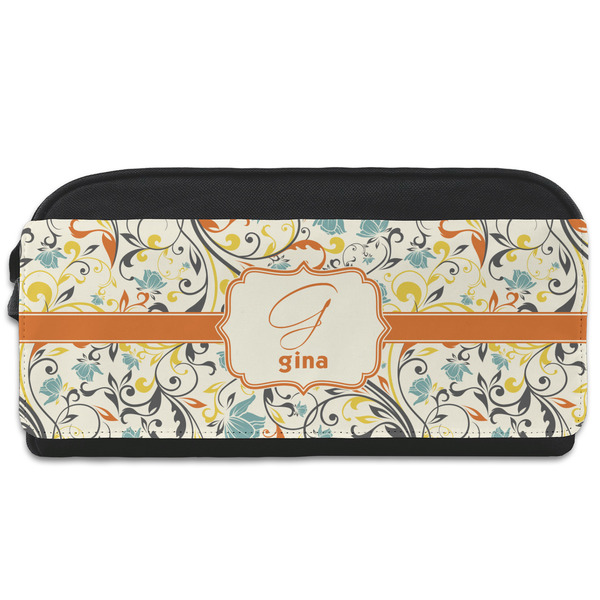 Custom Swirly Floral Shoe Bag (Personalized)