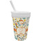 Swirly Floral Sippy Cup with Straw (Personalized)