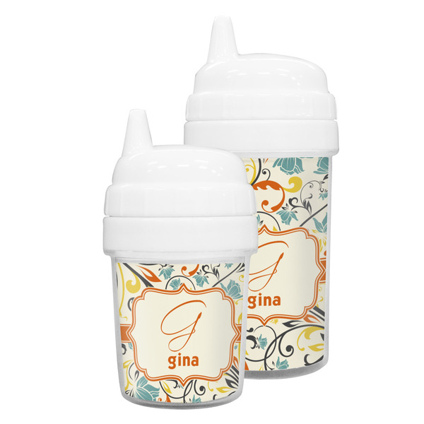 Swirly Floral Sippy Cups