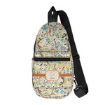 Swirly Floral Sling Bag (Personalized)
