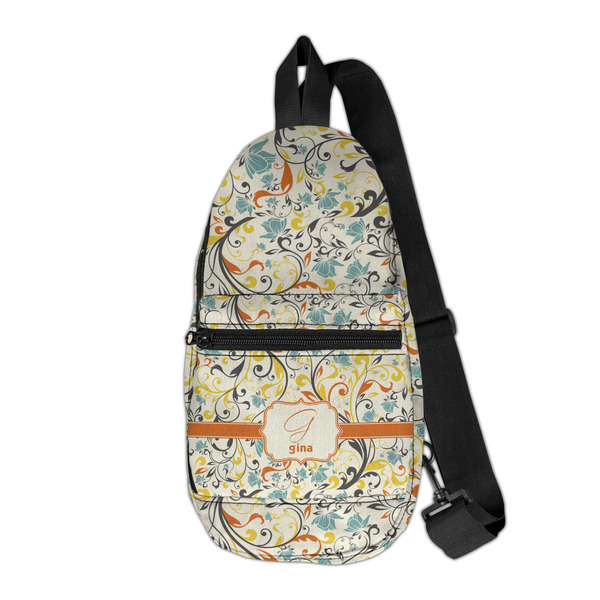 Custom Swirly Floral Sling Bag (Personalized)