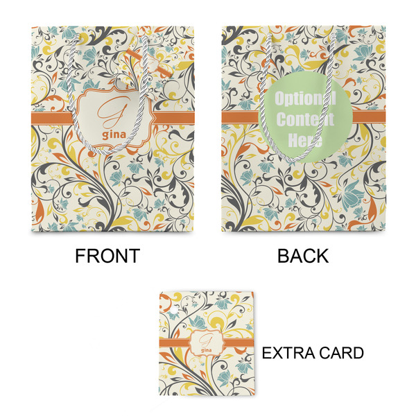 Swirly Floral Small Gift Bag - Approval