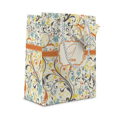 Swirly Floral Gift Bag (Personalized)