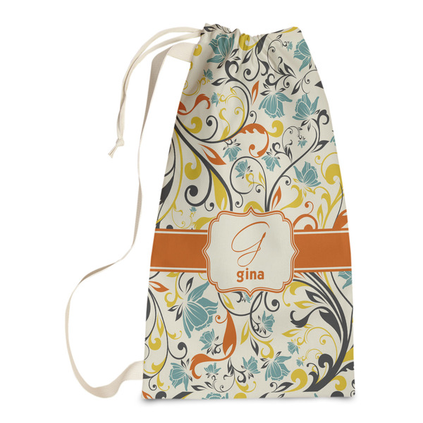 Custom Swirly Floral Laundry Bags - Small (Personalized)