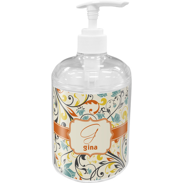 Swirly Floral Bathroom Accessories Set (Personalized)