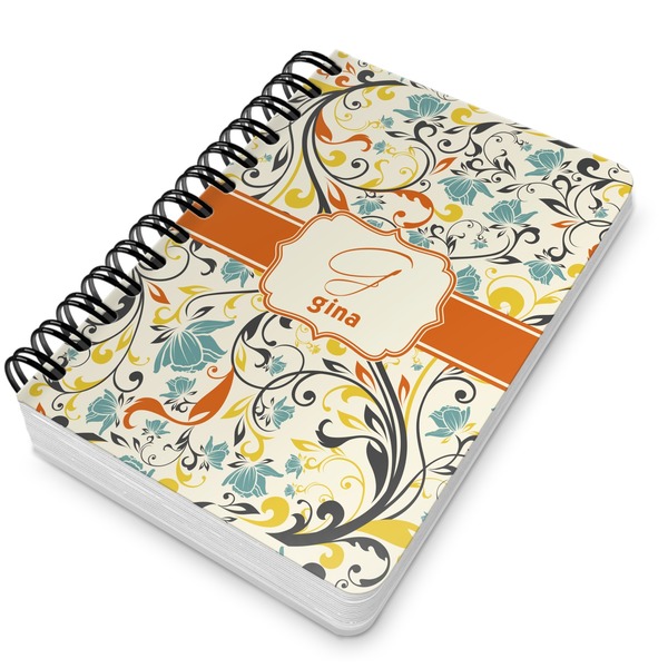 Swirly Floral Spiral Journal 5 x 7 - Main