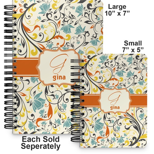 Swirly Floral Spiral Journal - Comparison