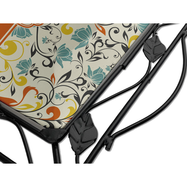 Swirly Floral Square Trivet - Detail