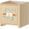 Swirly Floral Square Wall Decal on Wooden Cabinet