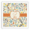 Swirly Floral Paper Dinner Napkin - Front View