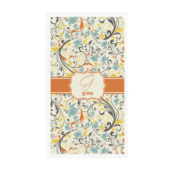 Custom Swirly Floral Guest Paper Towels - Full Color - Standard (Personalized)