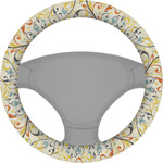 Swirly Floral Steering Wheel Cover