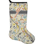 Swirly Floral Holiday Stocking - Single-Sided - Neoprene (Personalized)