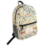 Swirly Floral Student Backpack (Personalized)