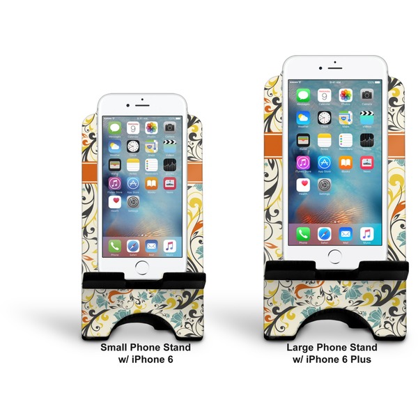 Swirly Floral Stylized Phone Stand - Comparison