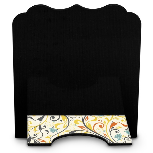 Swirly Floral Stylized Tablet Stand - Back