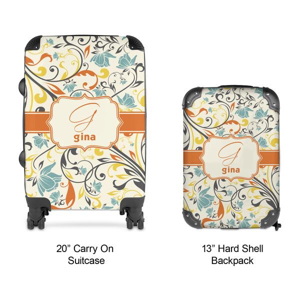 Swirly Floral Suitcase Set 4 - APPROVAL