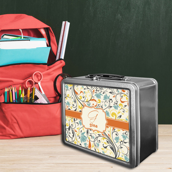 Swirly Floral Tin Lunchbox - LIFESTYLE