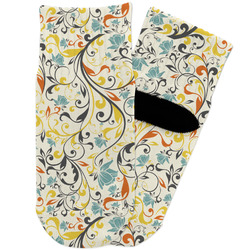 Swirly Floral Toddler Ankle Socks